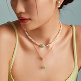 Heliocentric Pearl Opal Necklace