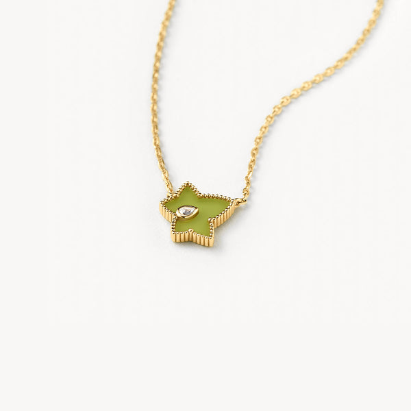 Ivy Green Onyx Bead Necklace
