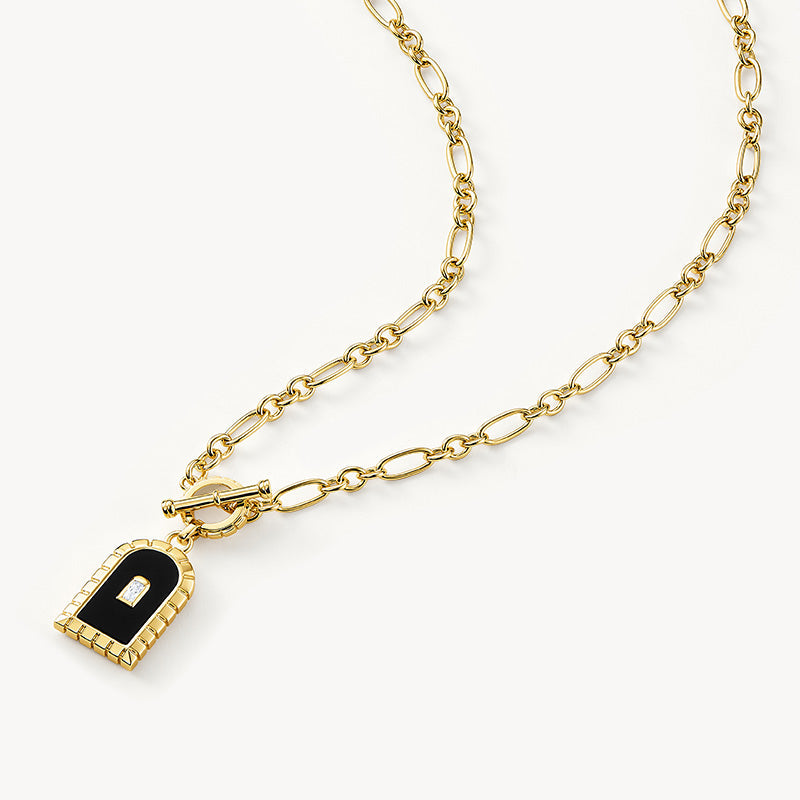 Large Arch Black Onyx Necklace