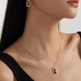 Large Arch Blue Sandstone Necklace