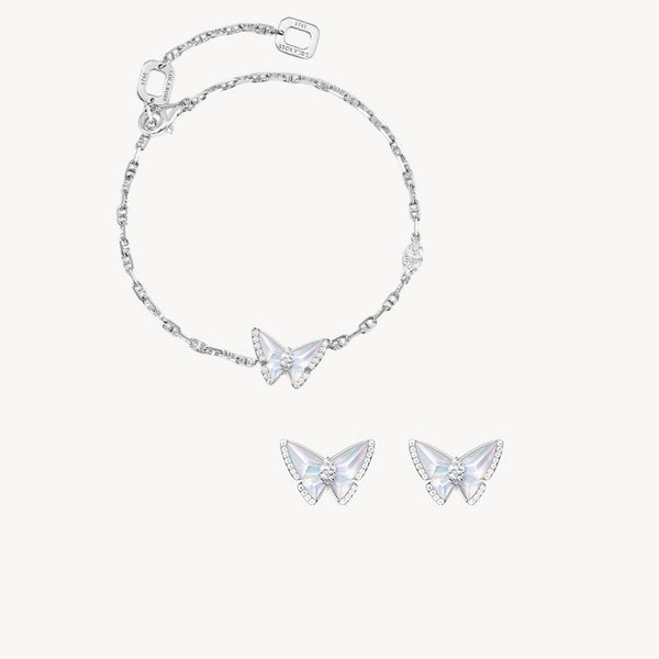 Crystal Butterfly Bracelet & Earring Gift Set