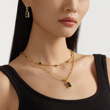 Large Arch Black Onyx Necklace